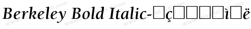 Berkeley Bold Italic字体转换
